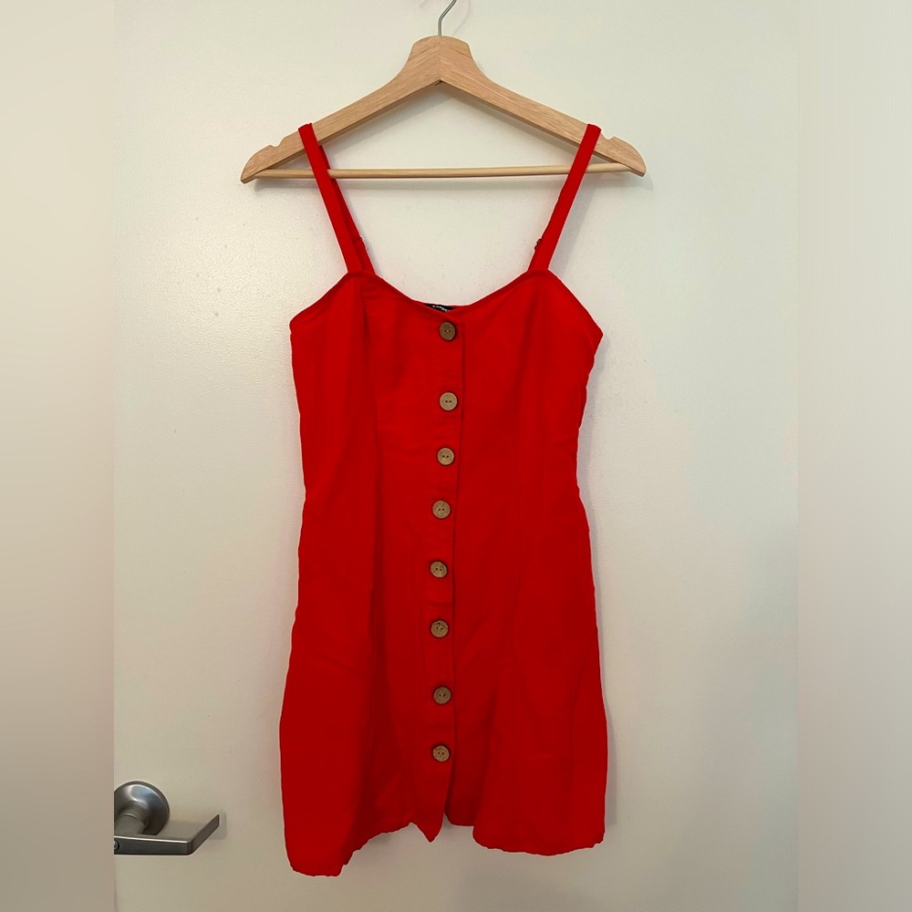 Express Red Spaghetti Strap Dress